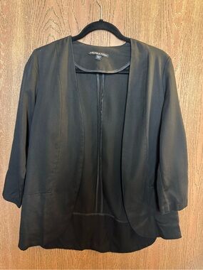 Harlowe & Graham Black Women's Open-Front Blazer